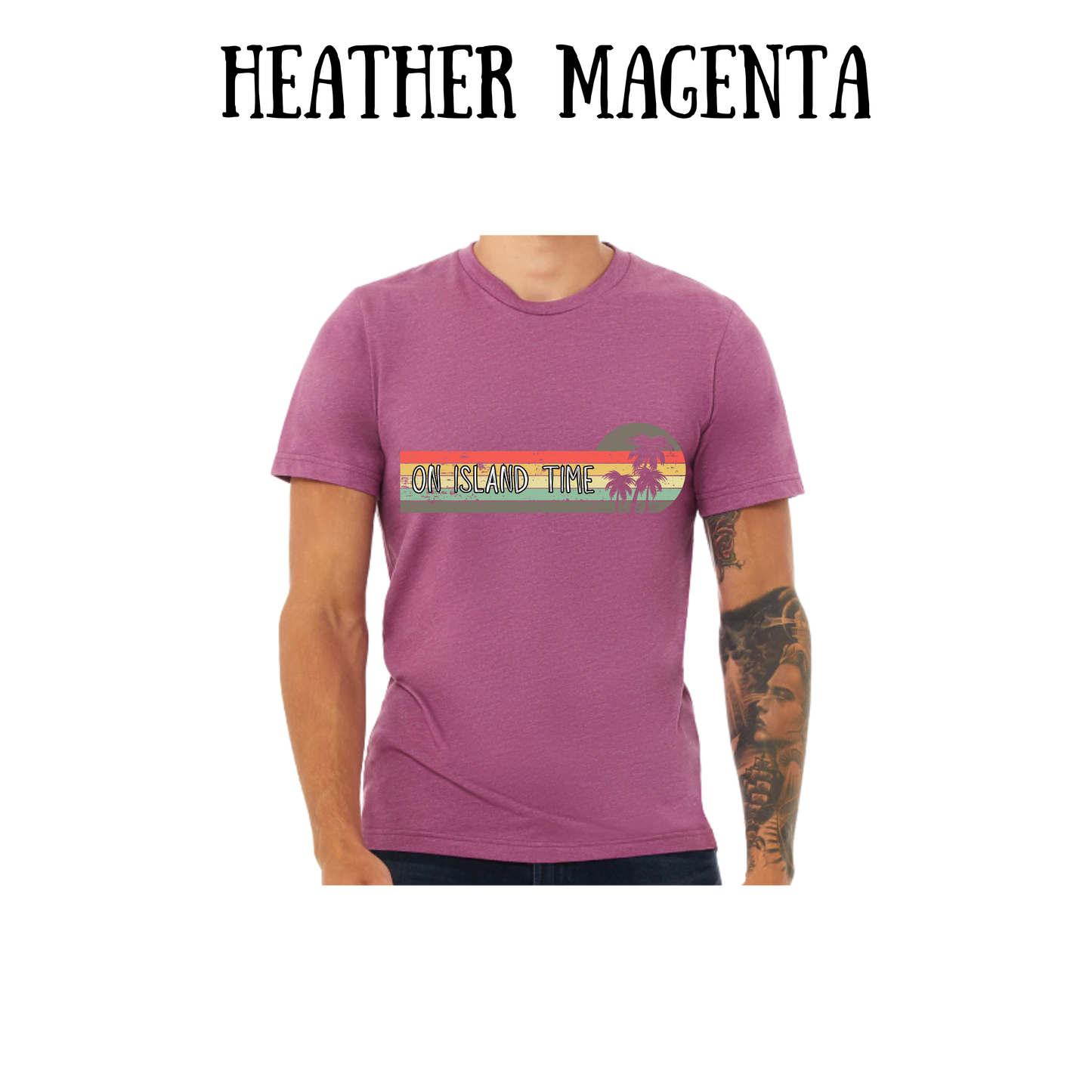 VP - On Island Time - Unisex Tee - Pinks, Purples, Neutrals