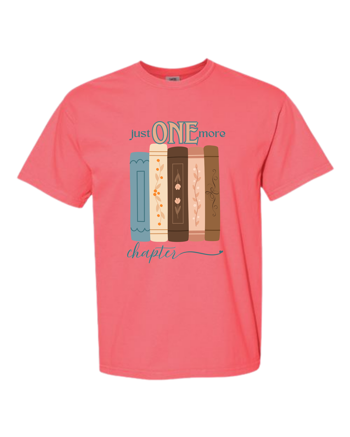 Just One More Chapter - Comfort Colors - Heavyweight Unisex Tee - Pinks, Purples