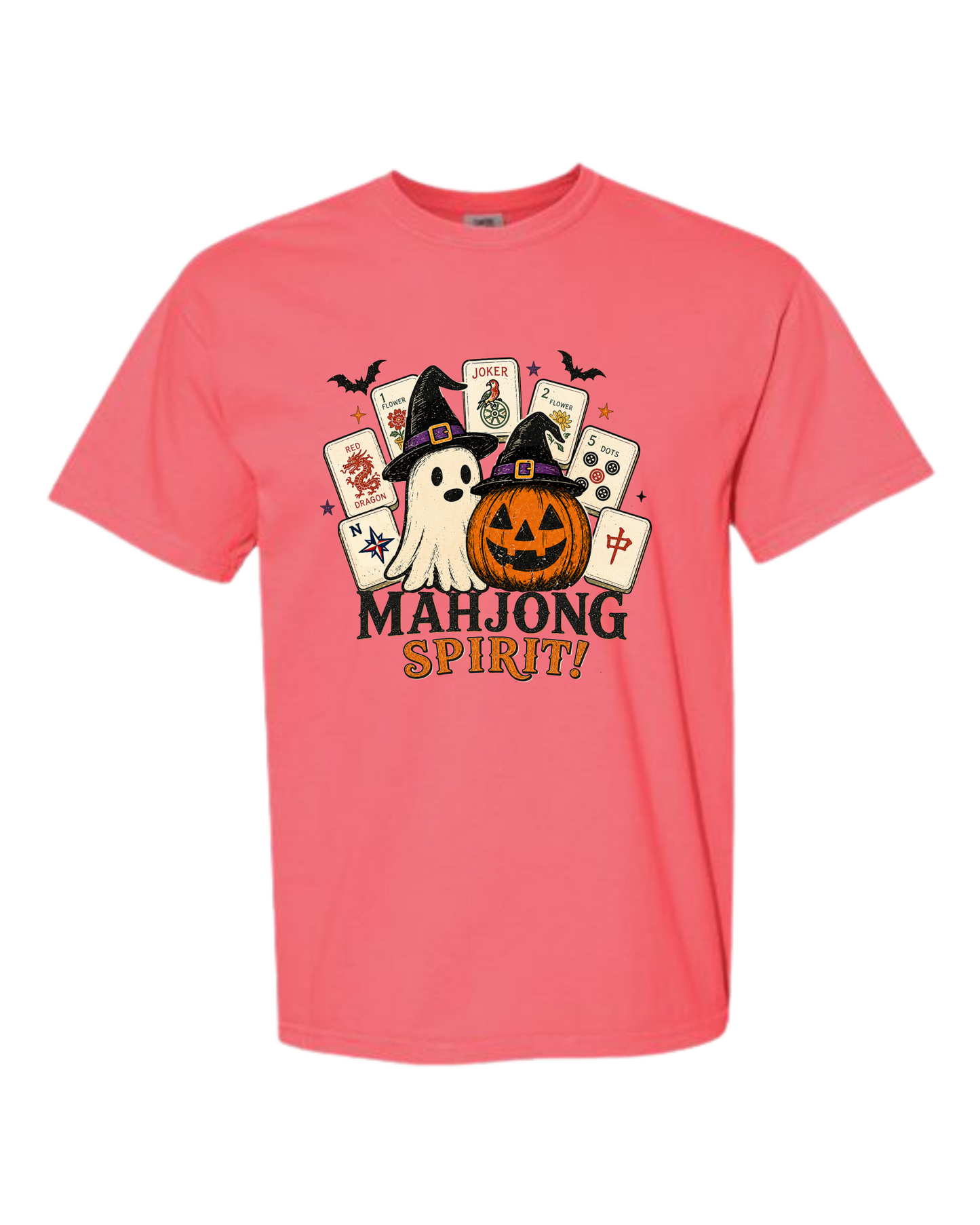 Mahjong Spirit - Comfort Colors - Heavyweight Unisex Tee - Pinks & Purples