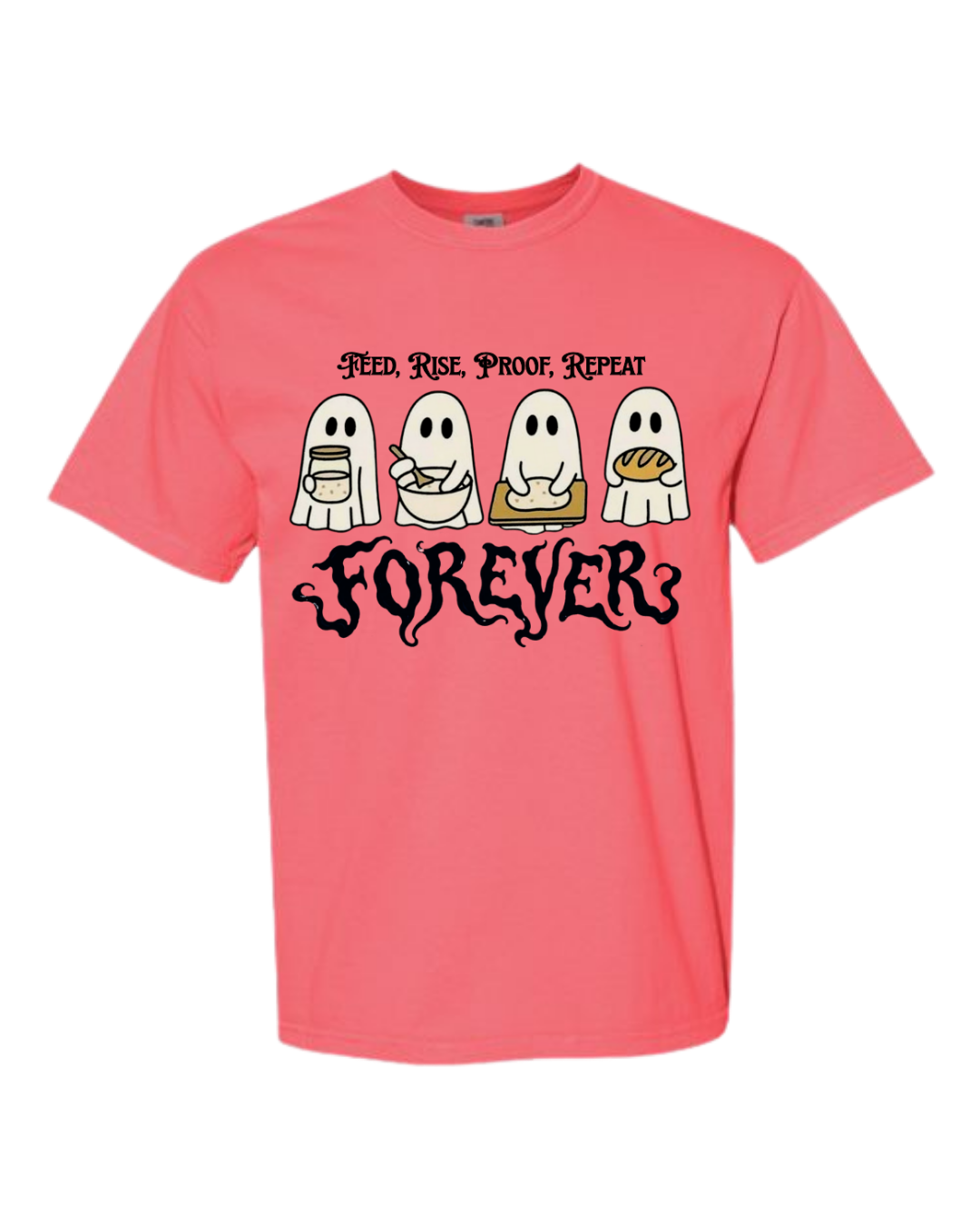 Sourdough Ghosties - Comfort Colors - Heavyweight Unisex Tee - Pinks & Purples