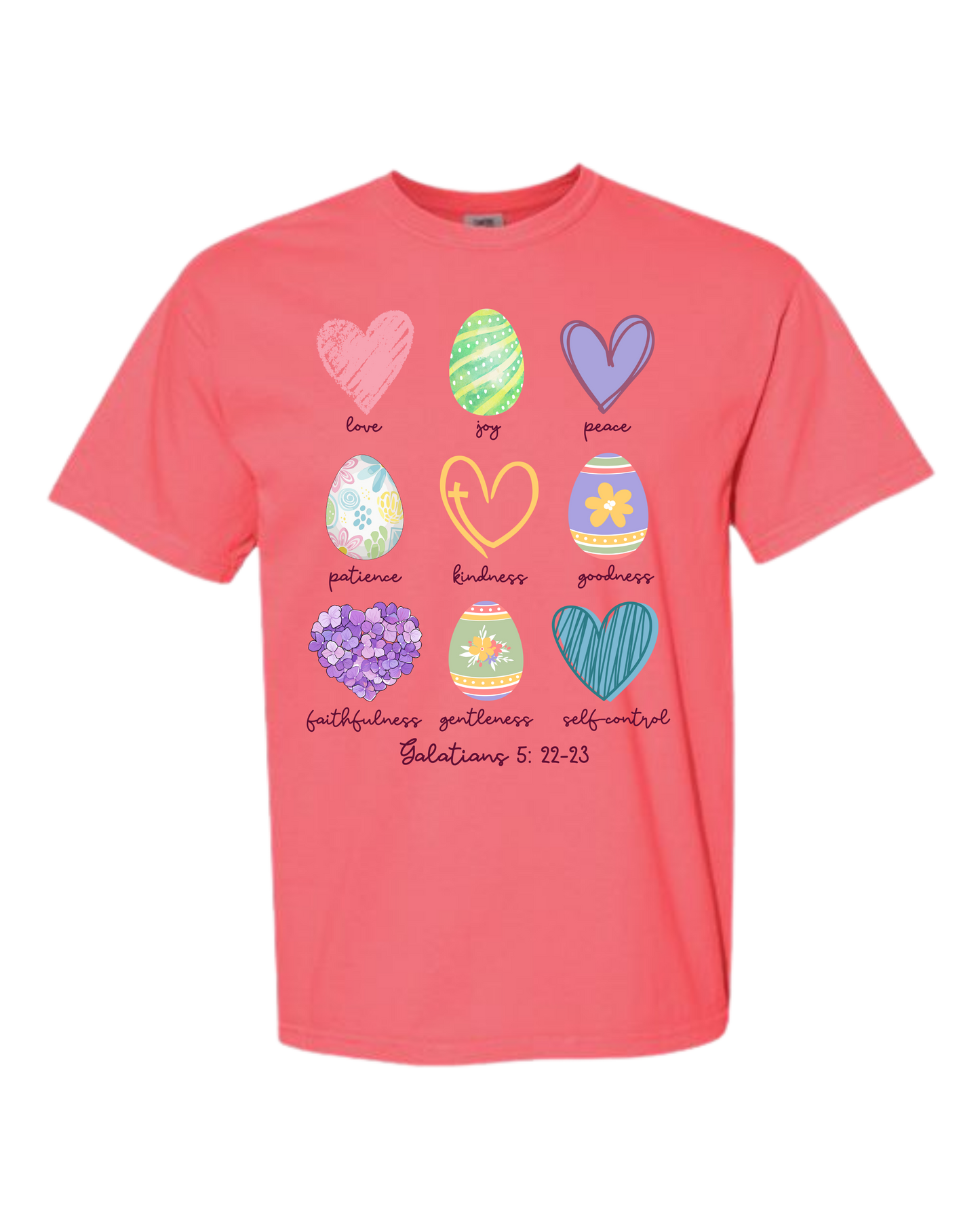Galatians 5 - Easter - Comfort Colors - Heavyweight Unisex Tee - Pinks & Purples