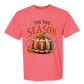 'Tis Football Season - Comfort Colors - Heavyweight Unisex Tee - Pinks & Purples