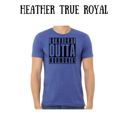 straight outta hormones - unisex tee - blues