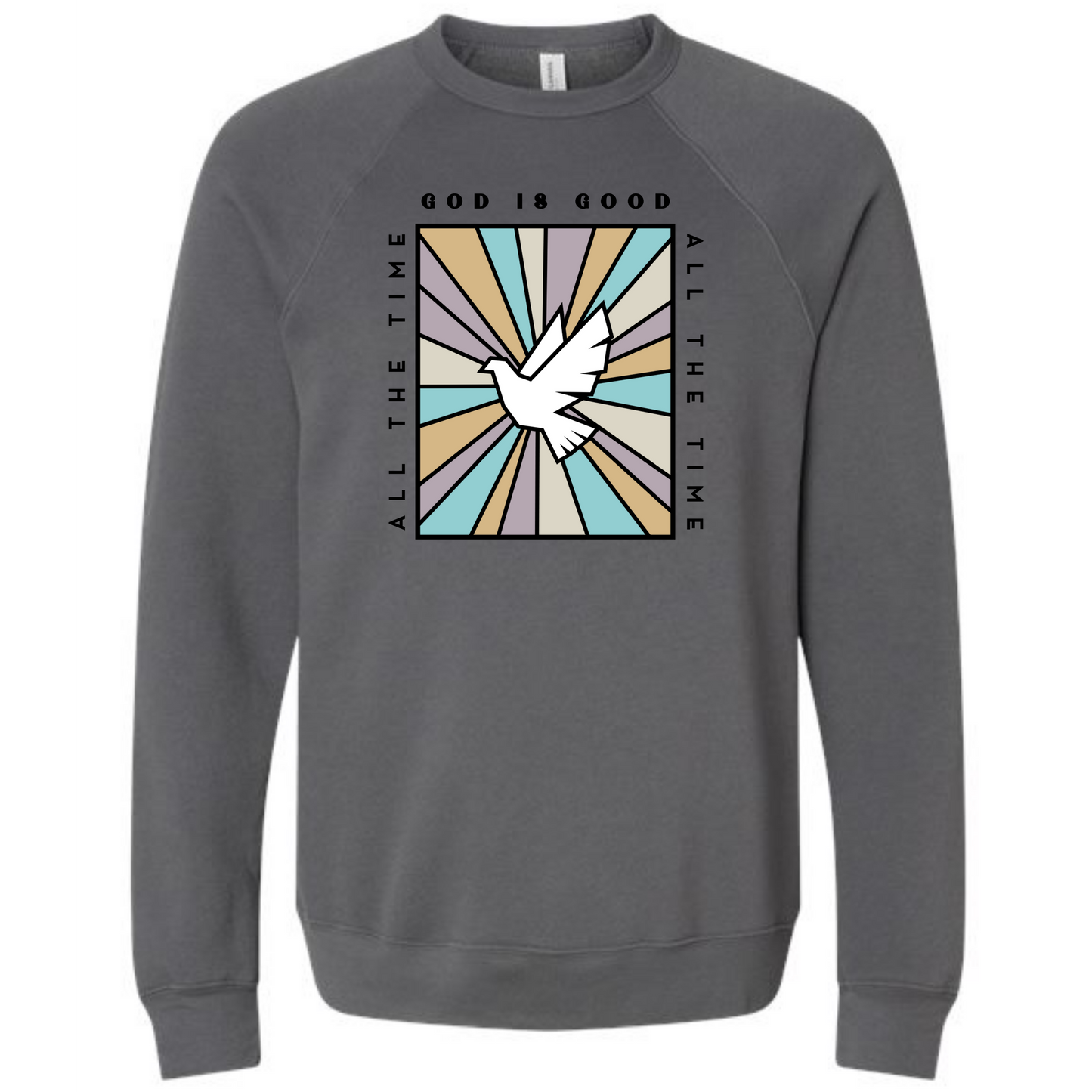 God is Good - Sponge Fleece Raglan Sweatshirt - Greens, Neutrals