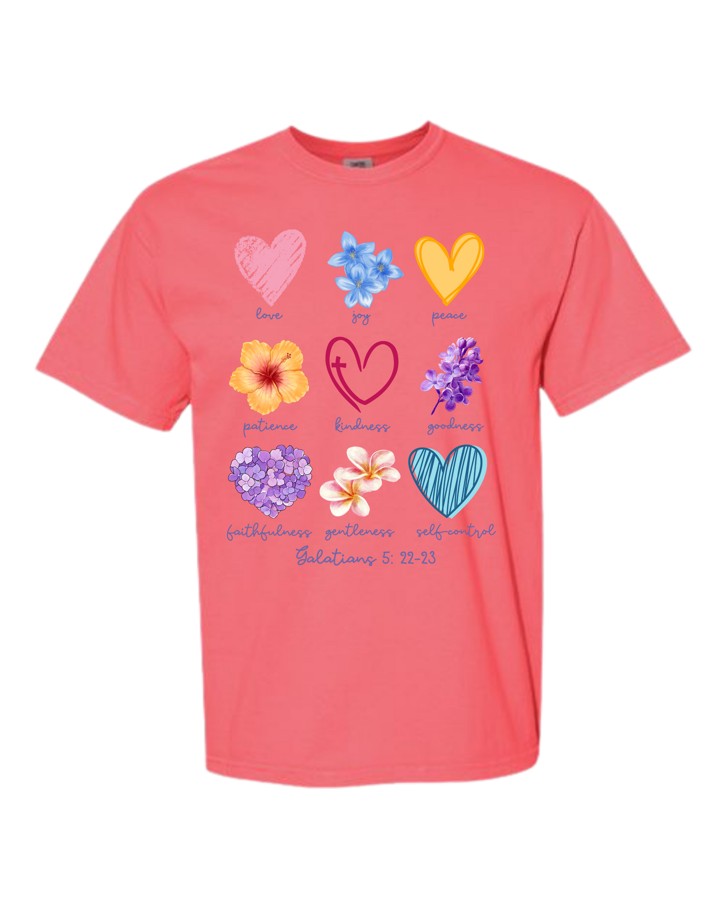 Galatians 5 - Spring - Comfort Colors - Heavyweight Unisex Tee - Pinks & Purples