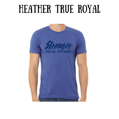 stronger than day two cramps - unisex tee - blues