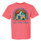 What Happens At The Campground - Comfort Colors - Heavyweight Unisex Tee - Pinks & Purples