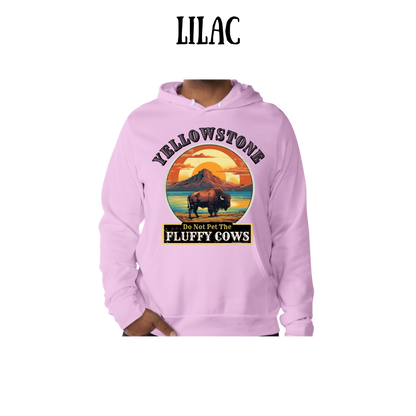 CP - Yellowstone: Fluffy Cows - Sponge Fleece Hoodie - Blues, Purples