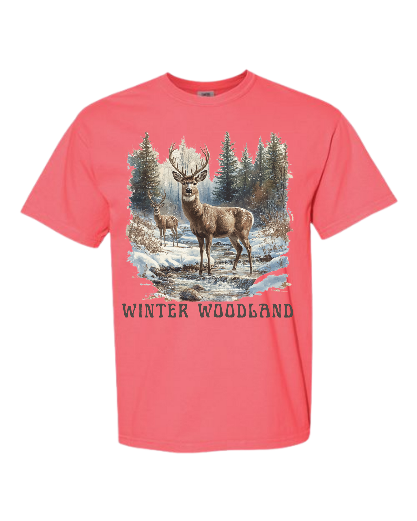 Winter Woodland - Comfort Colors - Heavyweight Unisex Tee - Pinks, Purples