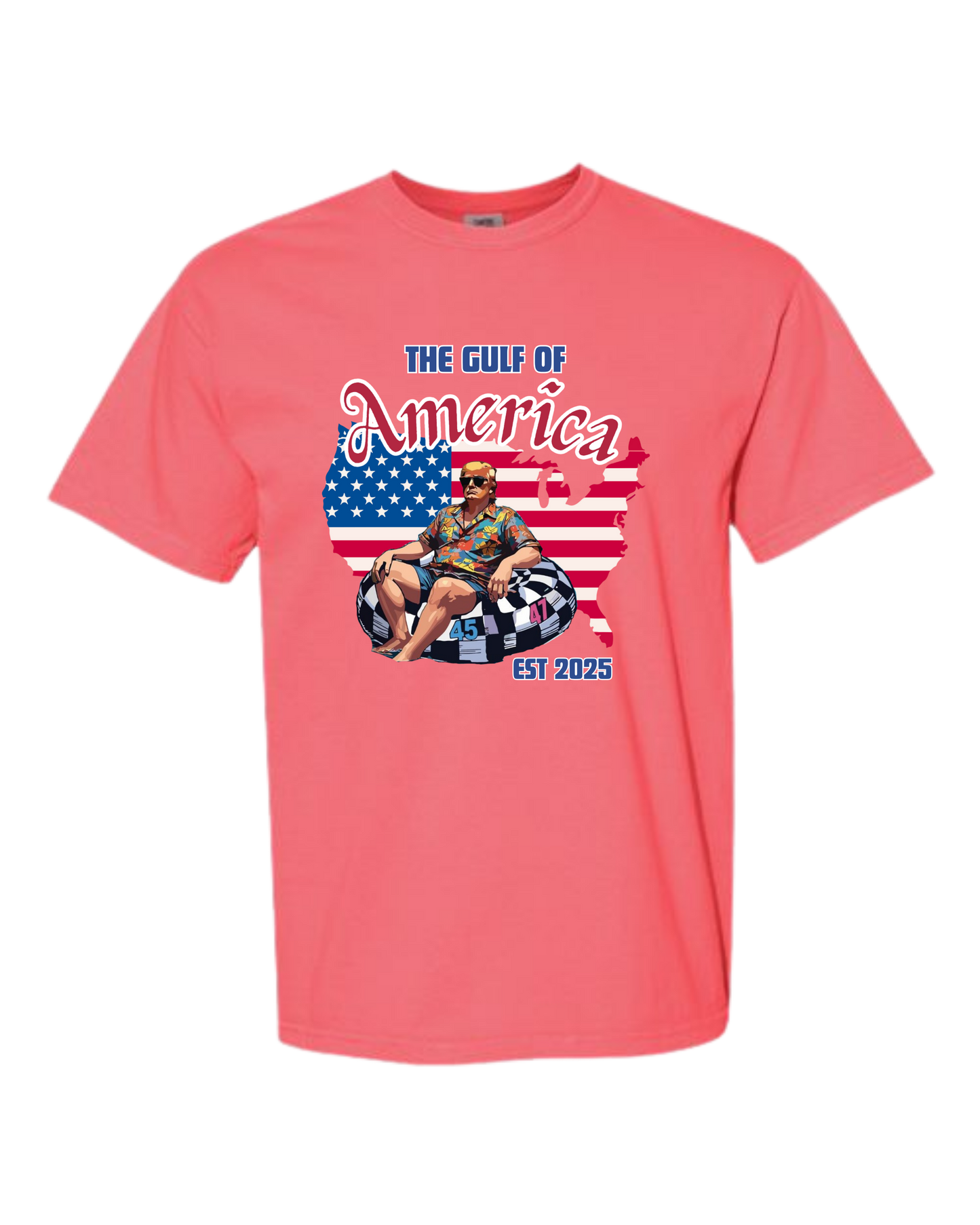 The Gulf of America - Comfort Colors - Heavyweight Unisex Tee - Pinks & Purples