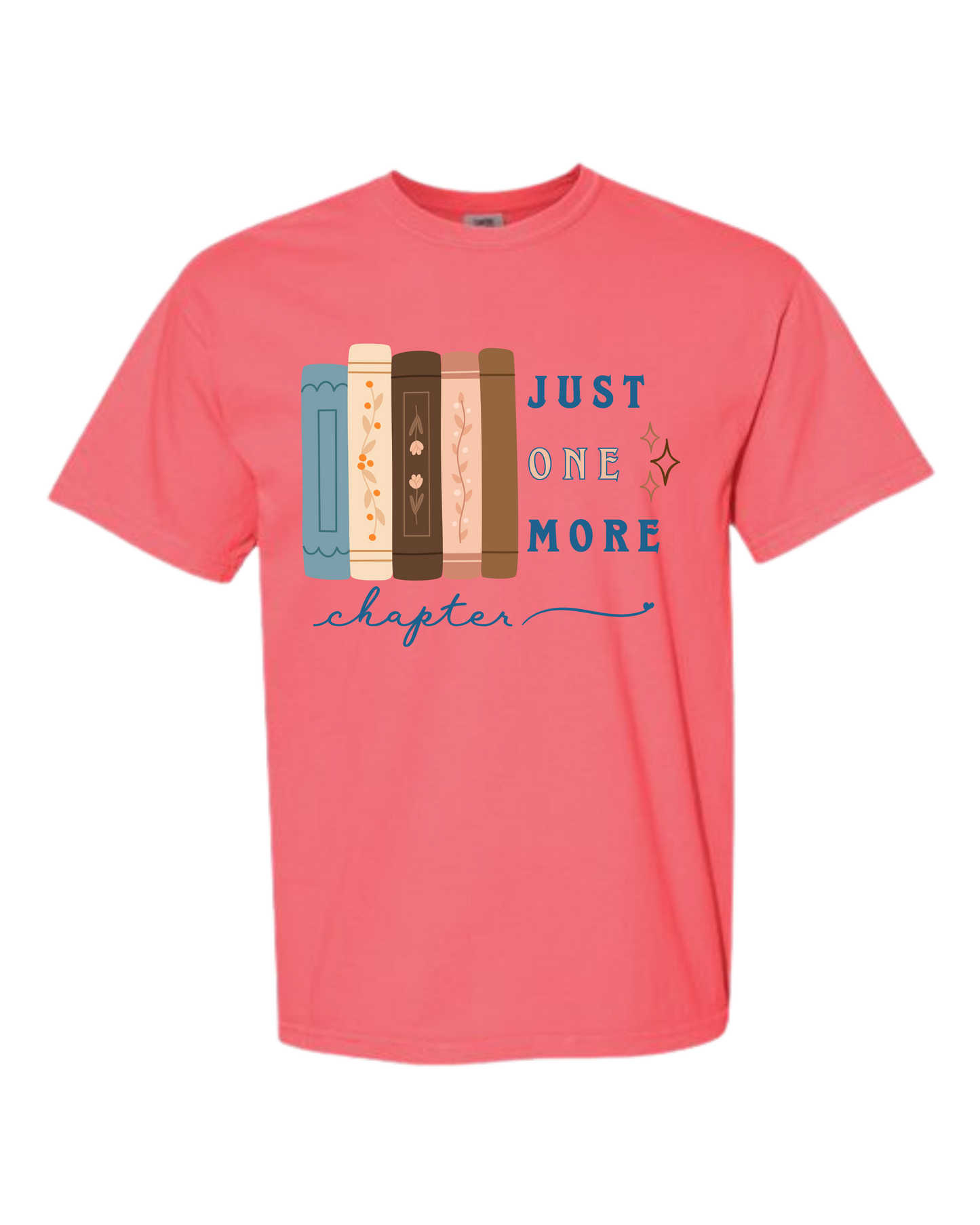 Just One More Chapter - Comfort Colors - Heavyweight Unisex Tee - Pinks, Purples