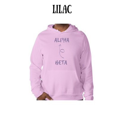 beta to alpha - sponge fleece hoodie - blues, purples