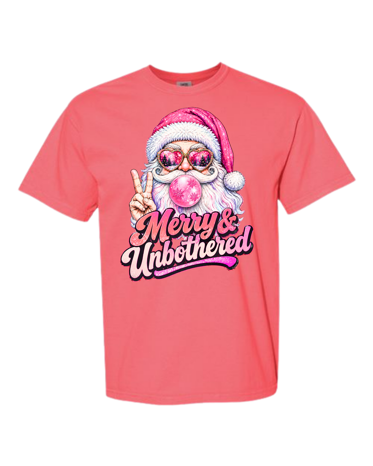 Merry & Unbothered - Comfort Colors - Heavyweight Unisex Tee - Pinks, Purples