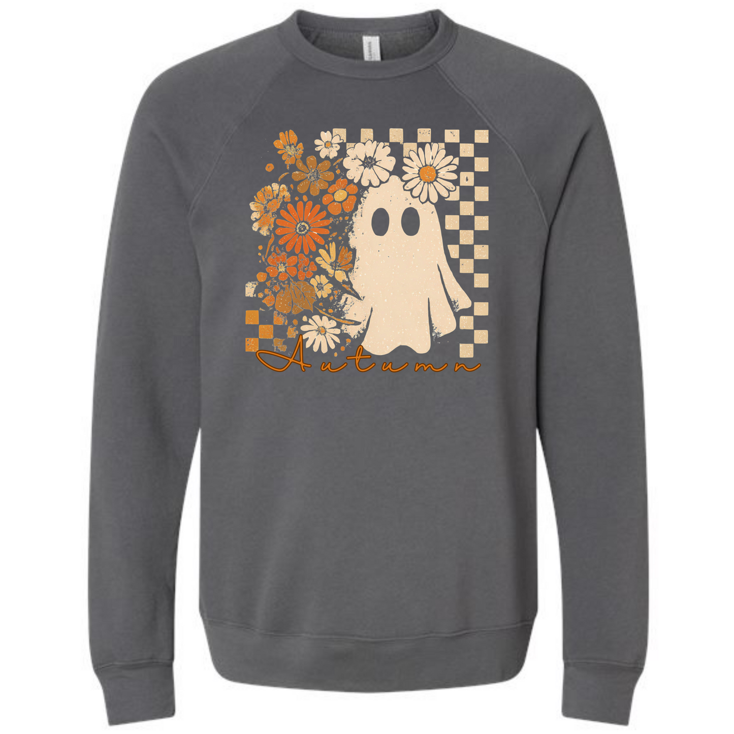 Autumn Ghost - Sponge Fleece Raglan Sweatshirt - Greens, Neutrals