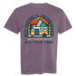 What Happens At The Campground - Comfort Colors - Heavyweight Unisex Tee - Pinks & Purples