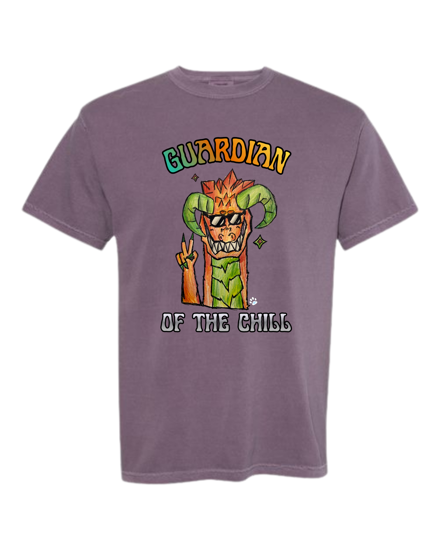 Guardian of The Chill - Comfort Colors - Heavyweight Unisex Tee - Pinks & Purples