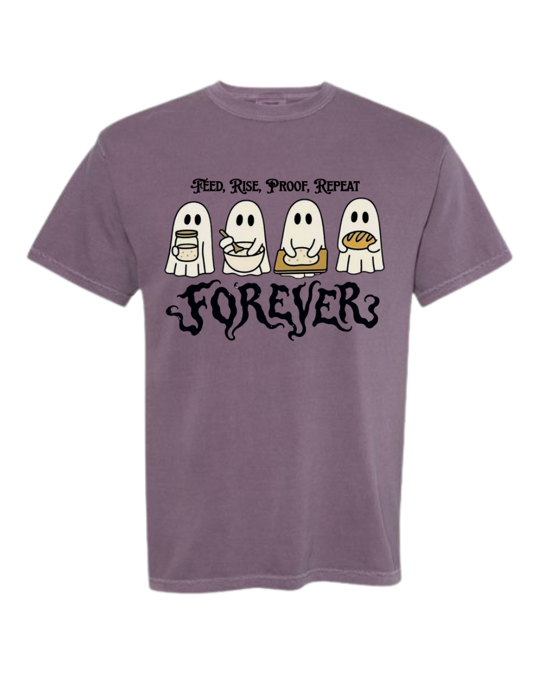 Sourdough Ghosties - Comfort Colors - Heavyweight Unisex Tee - Pinks & Purples