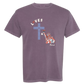 Loves Jesus & America too - Comfort Colors - Heavyweight Unisex Tee - Pinks & Purples