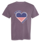 One Nation One Heart - Comfort Colors - Heavyweight Unisex Tee - Pinks & Purples