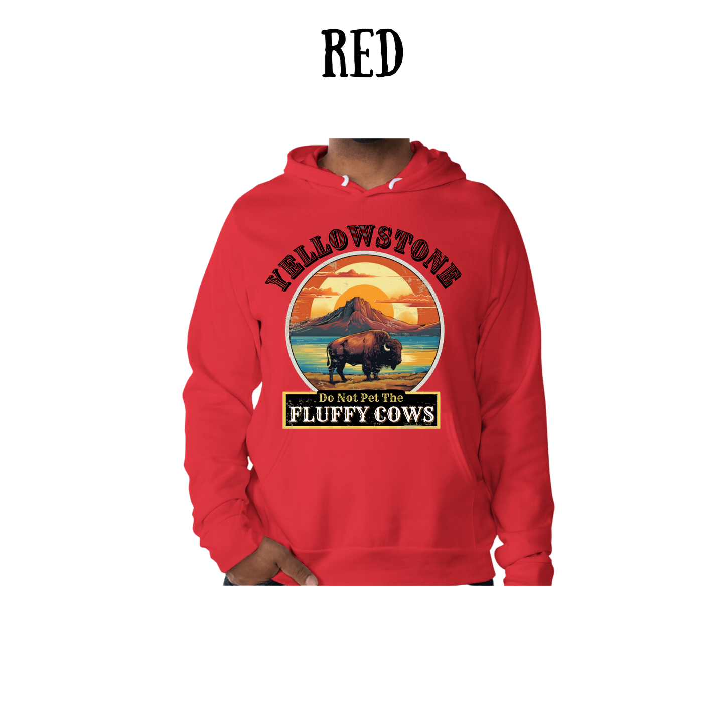 CP - Yellowstone: Fluffy Cows - Sponge Fleece Hoodie - Assorted Colors