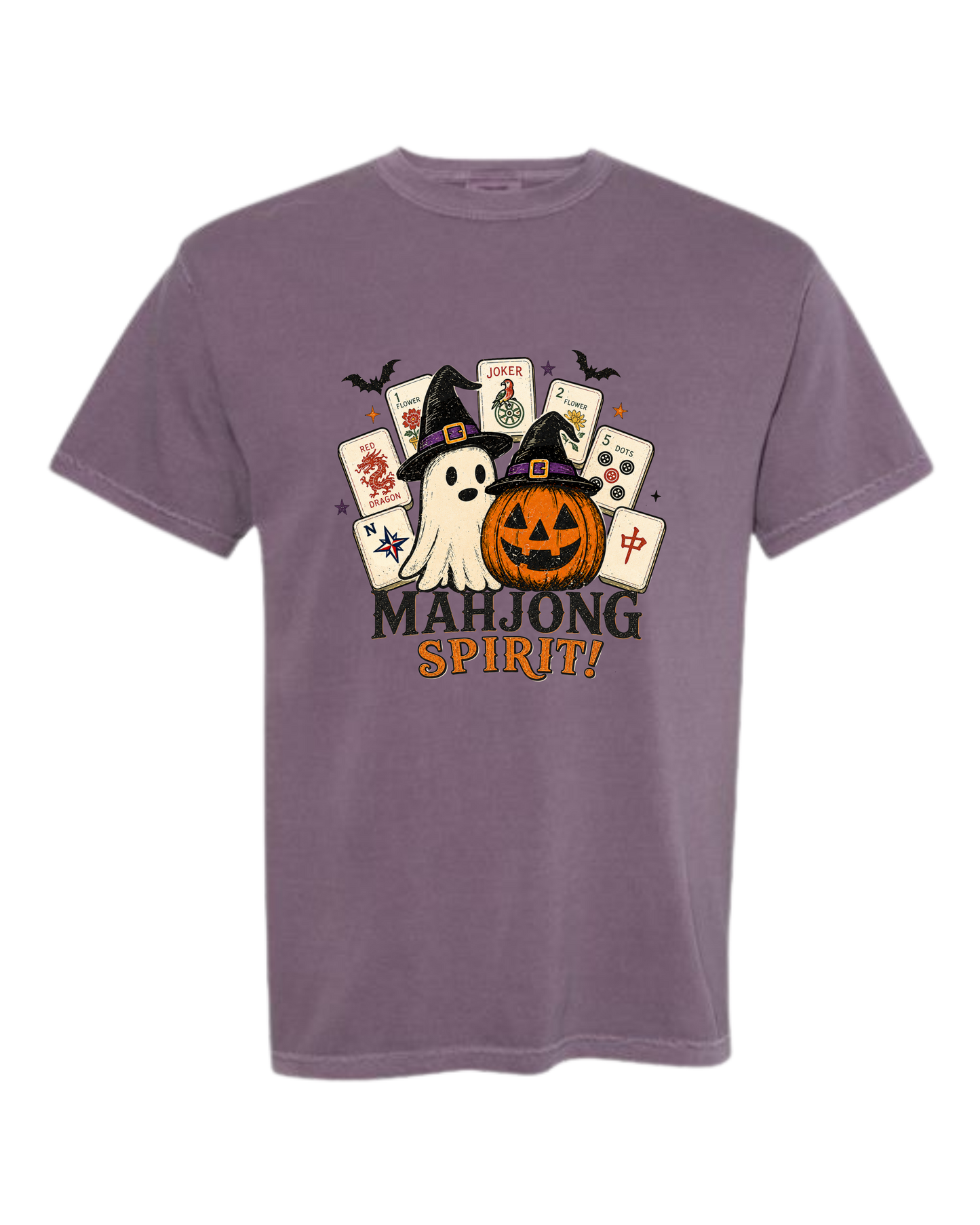 Mahjong Spirit - Comfort Colors - Heavyweight Unisex Tee - Pinks & Purples