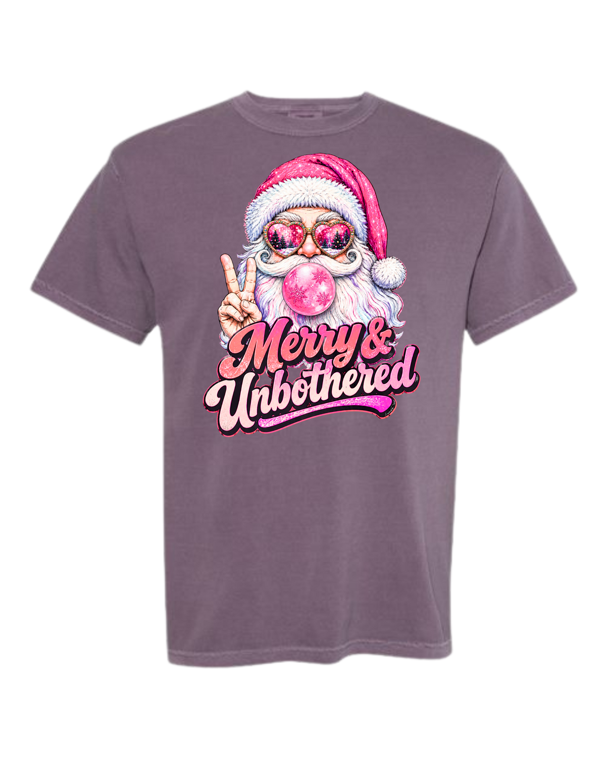 Merry & Unbothered - Comfort Colors - Heavyweight Unisex Tee - Pinks, Purples