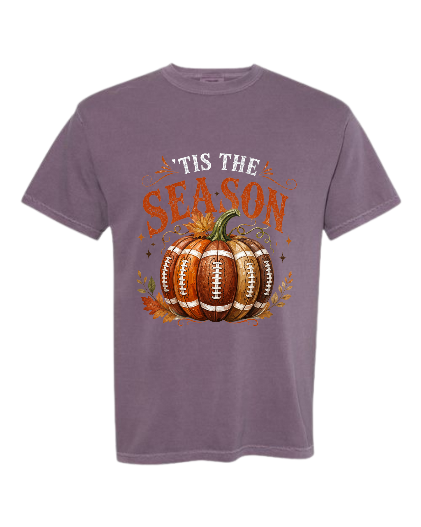 'Tis Football Season - Comfort Colors - Heavyweight Unisex Tee - Pinks & Purples