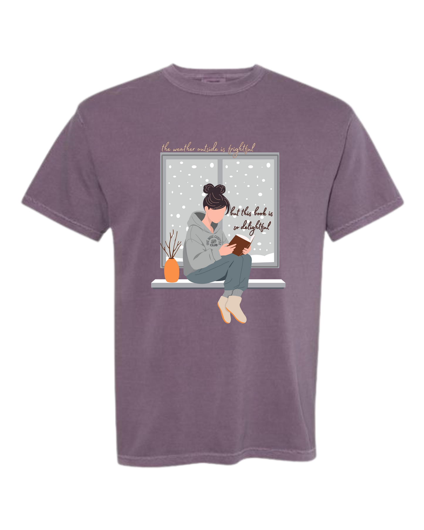 The Weather Outside is Frightful- Comfort Colors - Heavyweight Unisex Tee - Pinks, Purples