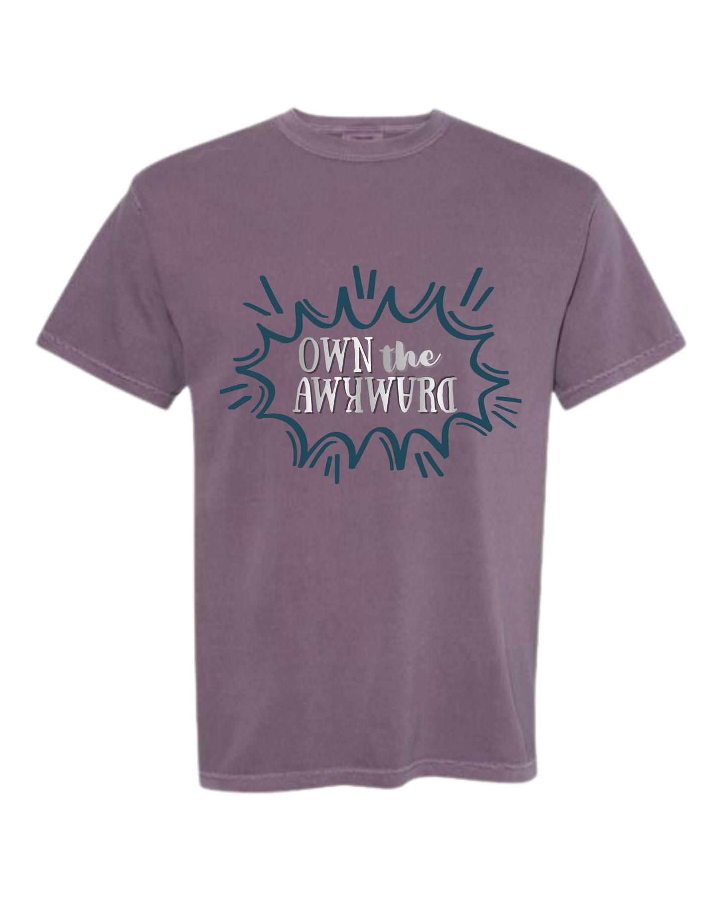 Own the Awkward - Comfort Colors - Heavyweight Unisex Tee - Pinks & Purples