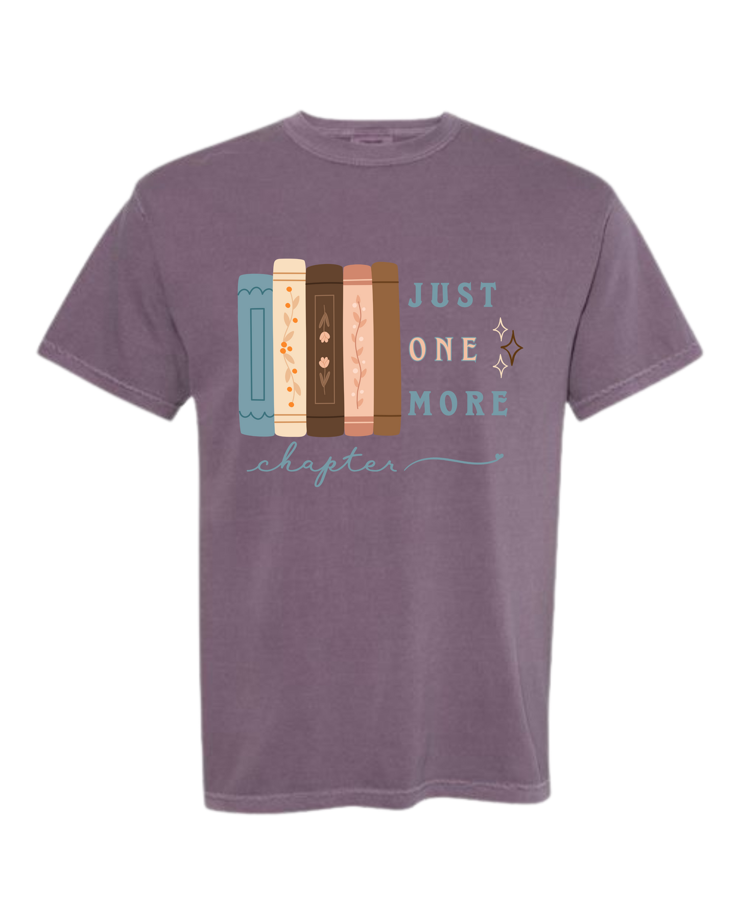 Just One More Chapter - Comfort Colors - Heavyweight Unisex Tee - Pinks, Purples