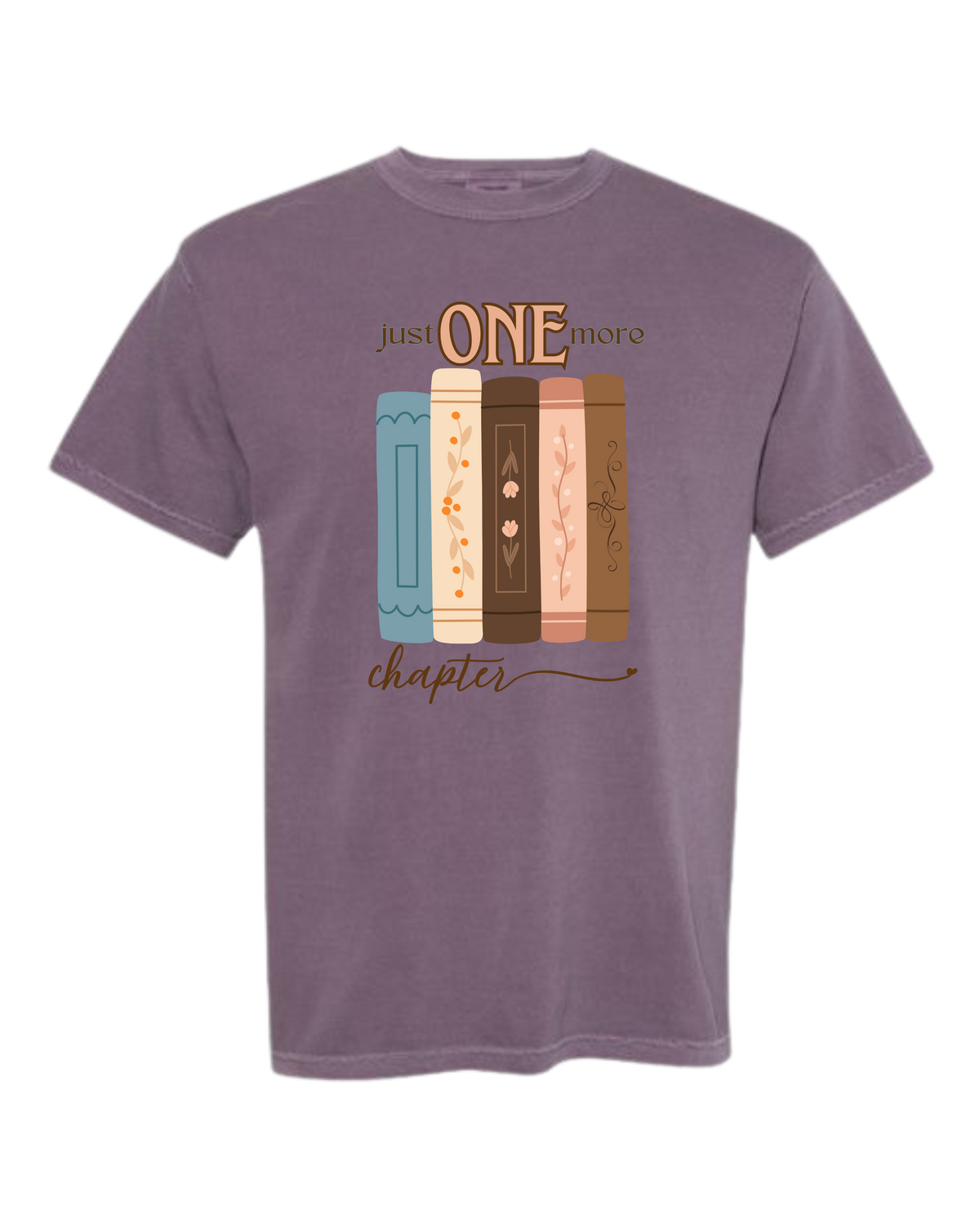 Just One More Chapter - Comfort Colors - Heavyweight Unisex Tee - Pinks, Purples