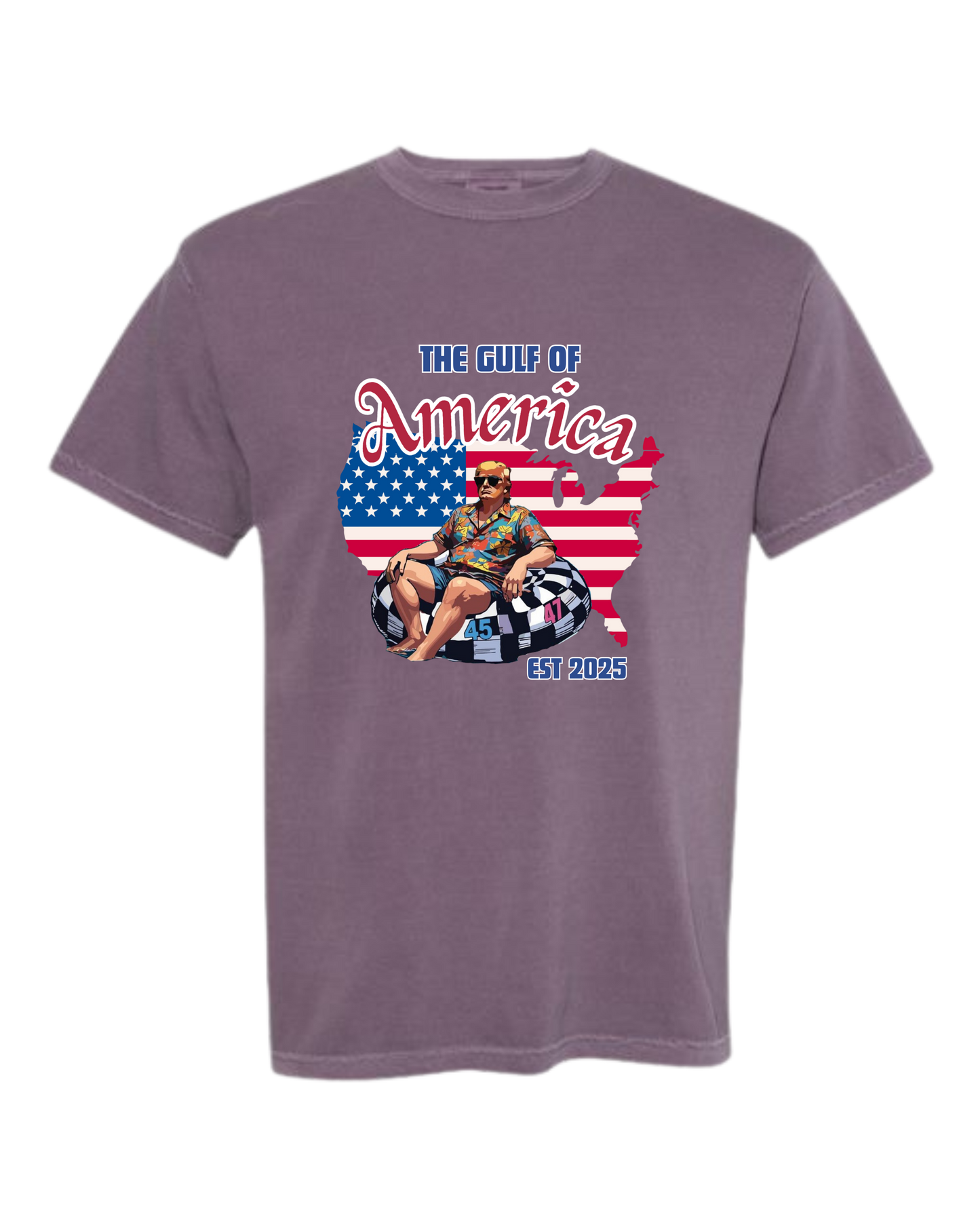 The Gulf of America - Comfort Colors - Heavyweight Unisex Tee - Pinks & Purples