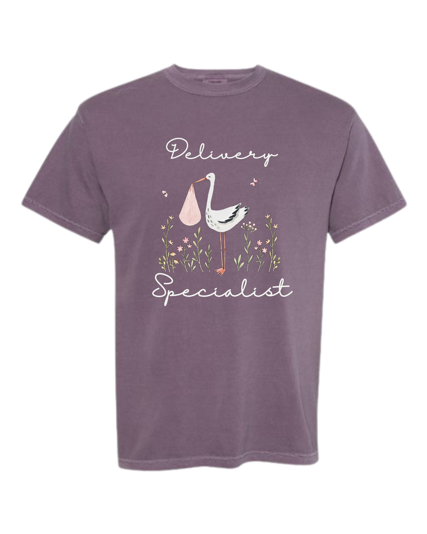 Delivery Specialist - Comfort Colors - Heavyweight Unisex Tee - Pinks & Purples