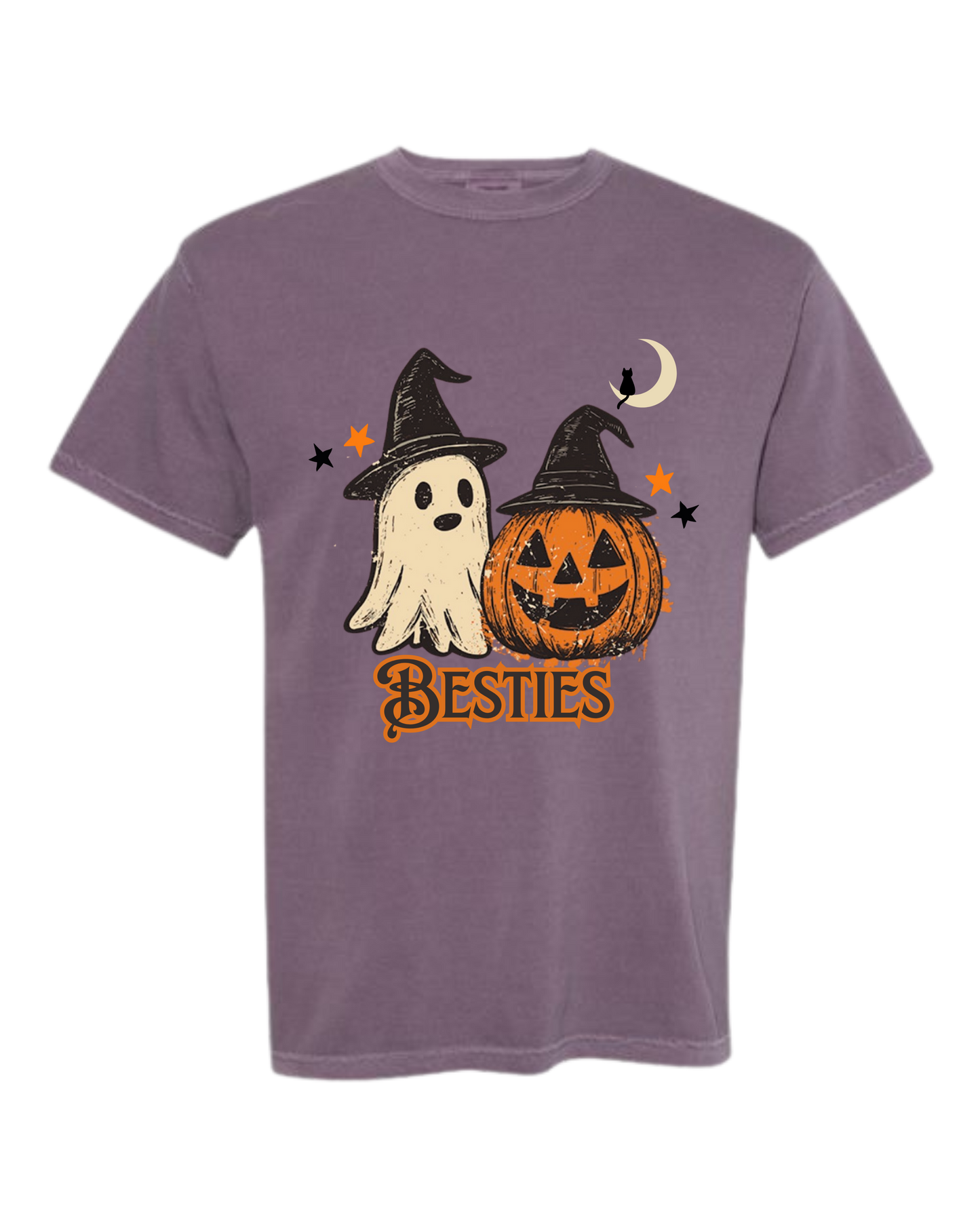 Halloween Besties - Comfort Colors - Heavyweight Unisex Tee - Pinks & Purples