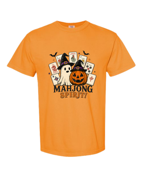 Mahjong Spirit - Comfort Colors - Heavyweight Unisex Tee - Yellows, Oranges, Reds