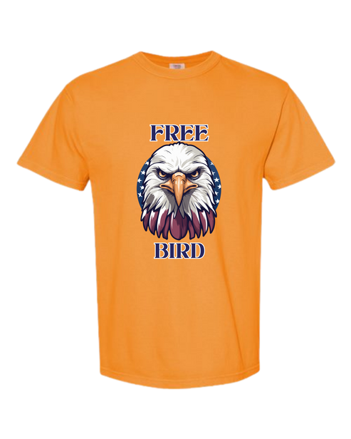 Free Bird - Comfort Colors - Heavyweight Unisex Tee - Yellows, Oranges, Reds