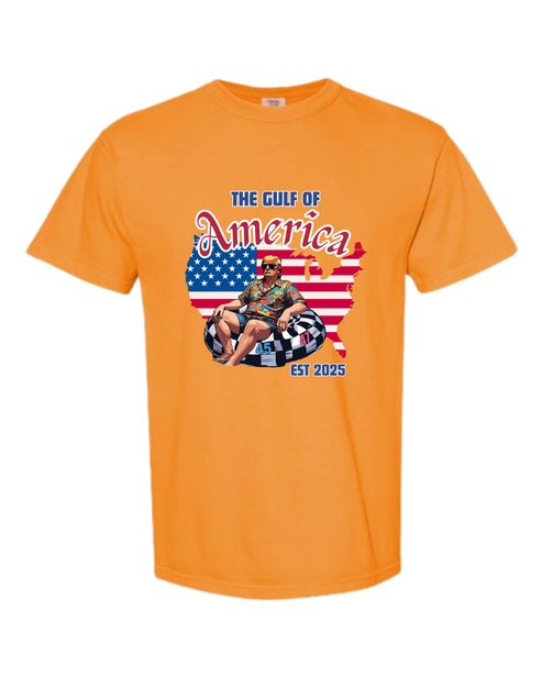 The Gulf of America - Comfort Colors - Heavyweight Unisex Tee - Yellows, Oranges, Reds