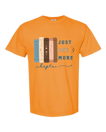 Just One More Chapter - Comfort Colors - Heavyweight Unisex Tee - Yellows, Oranges, Reds