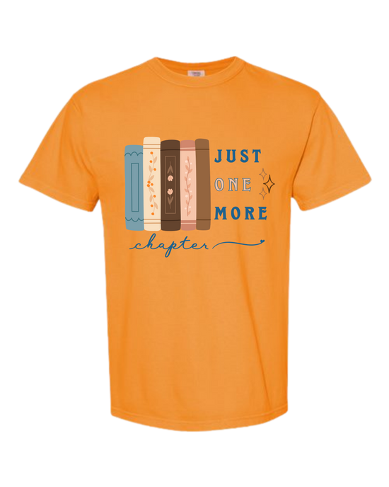 Just One More Chapter - Comfort Colors - Heavyweight Unisex Tee - Yellows, Oranges, Reds