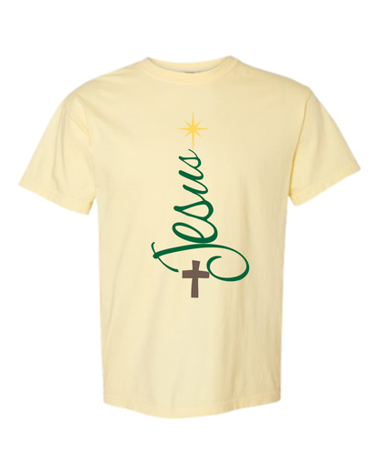 Jesus Tree - Comfort Colors - Heavyweight Unisex Tee - Yellows, Oranges
