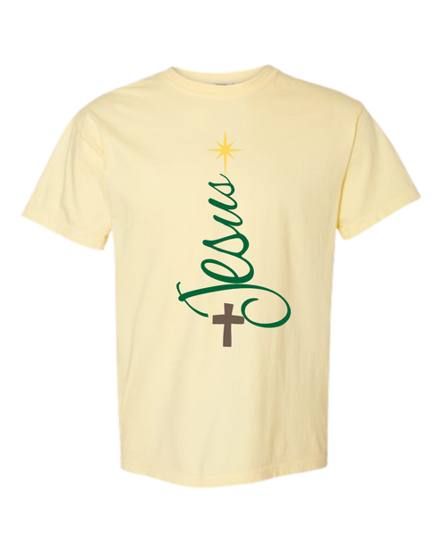 Jesus Tree - Comfort Colors - Heavyweight Unisex Tee - Yellows, Oranges