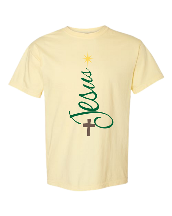 Jesus Tree - Comfort Colors - Heavyweight Unisex Tee - Yellows, Oranges