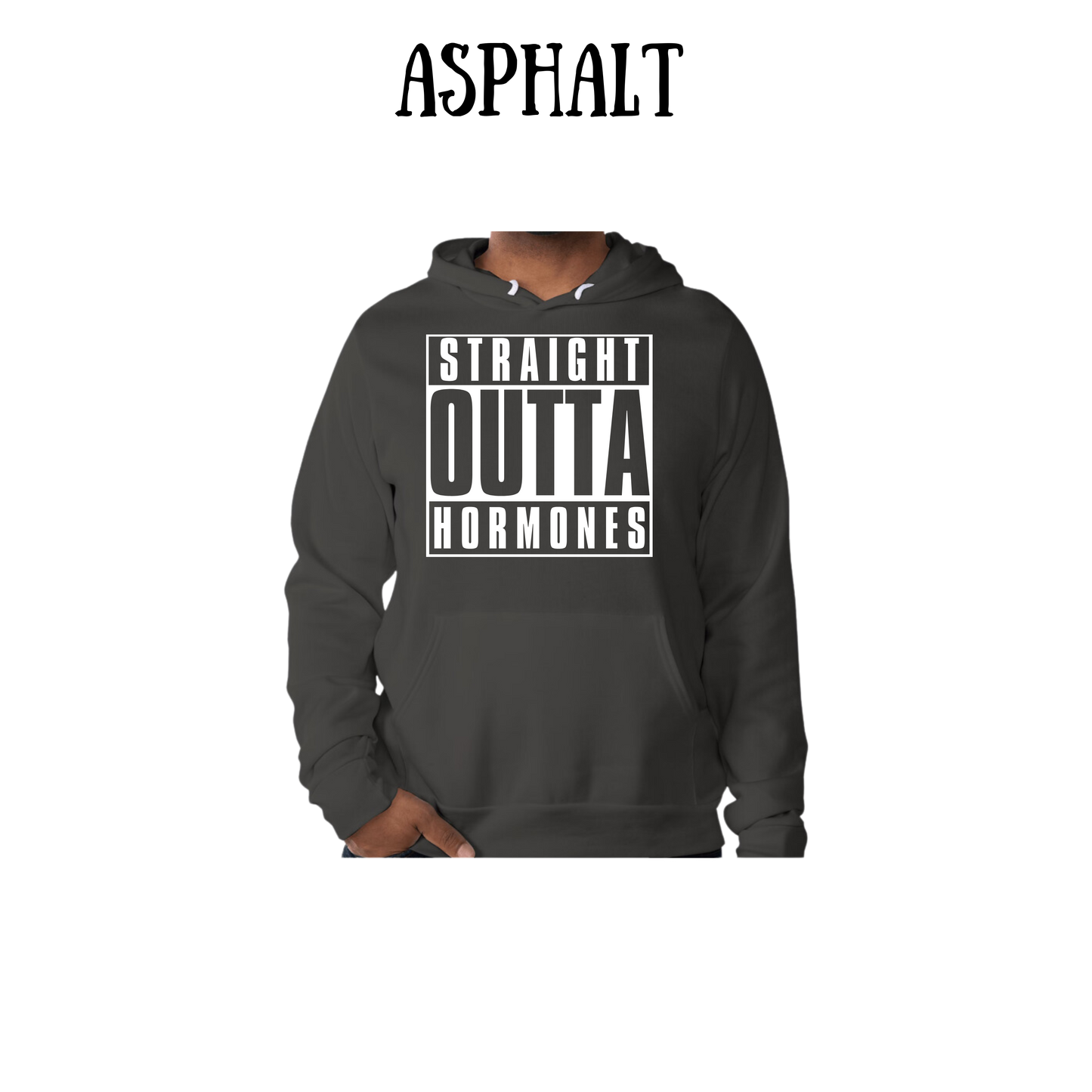 straight outta hormones- sponge fleece hoodie - greens, neutrals