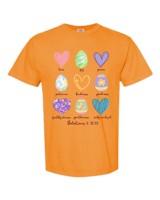 Galatians 5 - Easter - Comfort Colors - Heavyweight Unisex Tee - Yellows, Oranges, Reds