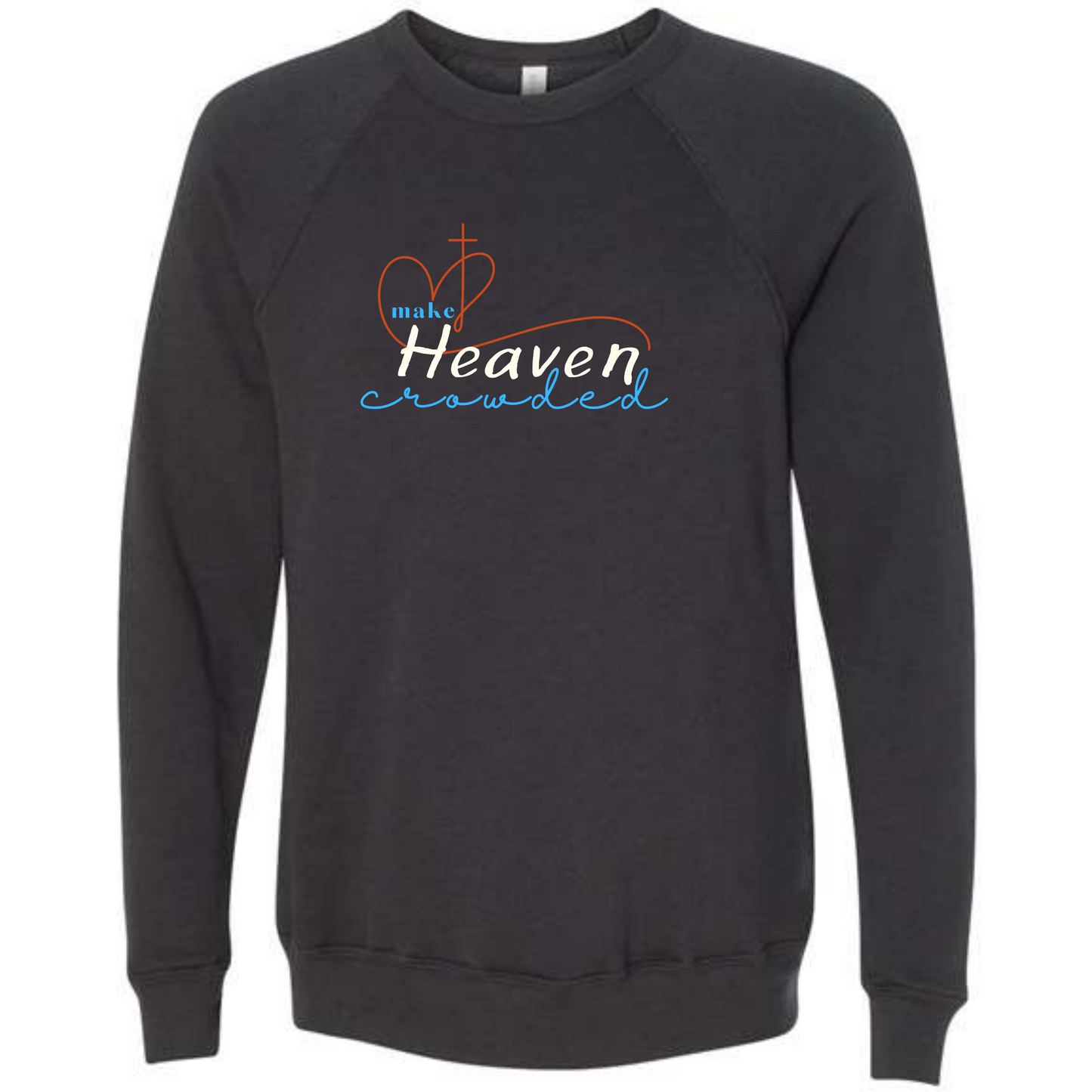 Make Heaven Crowded - Sponge Fleece Raglan Sweatshirt - Greens, Neutrals