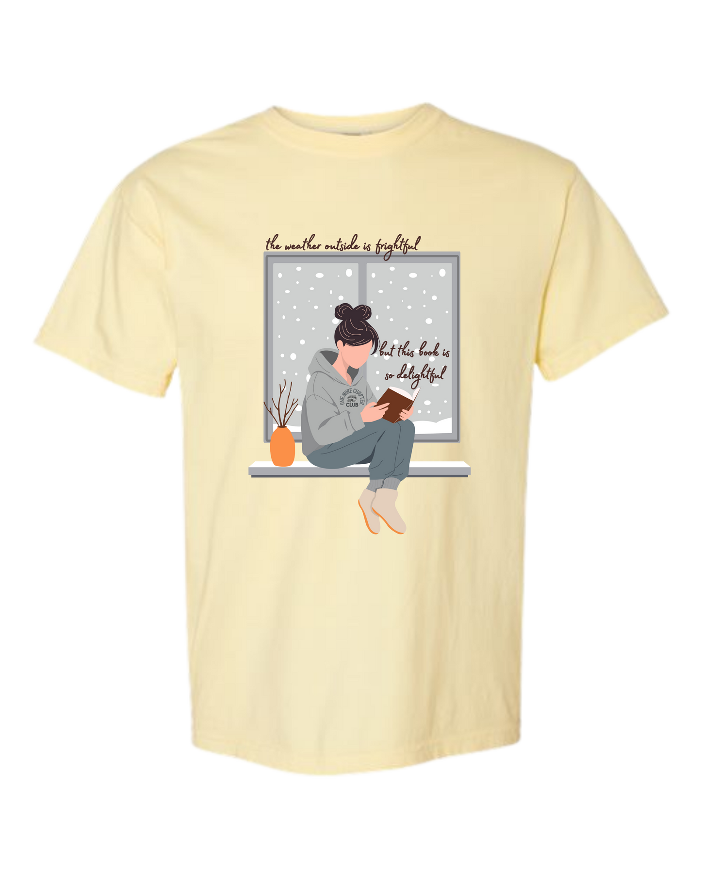 The Weather Outside is Frightful - Comfort Colors - Heavyweight Unisex Tee - Yellows, Oranges