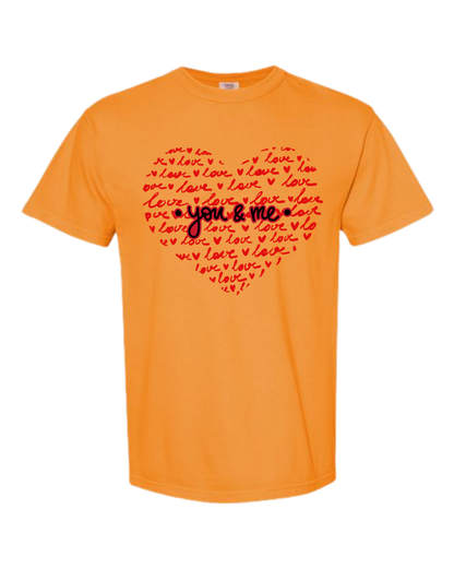 You & Me - Comfort Colors - Heavyweight Unisex Tee - Yellows, Oranges, Reds
