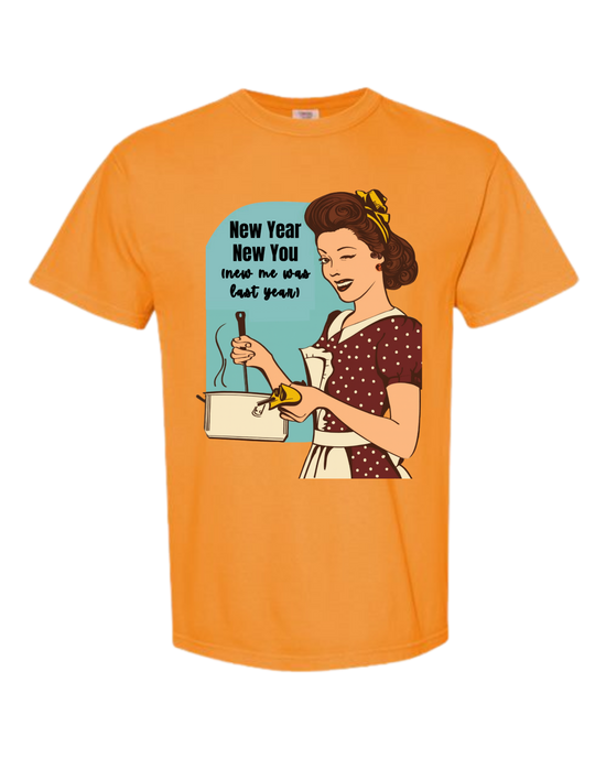 New Year New You - Comfort Colors - Heavyweight Unisex Tee - Yellows, Oranges, Reds