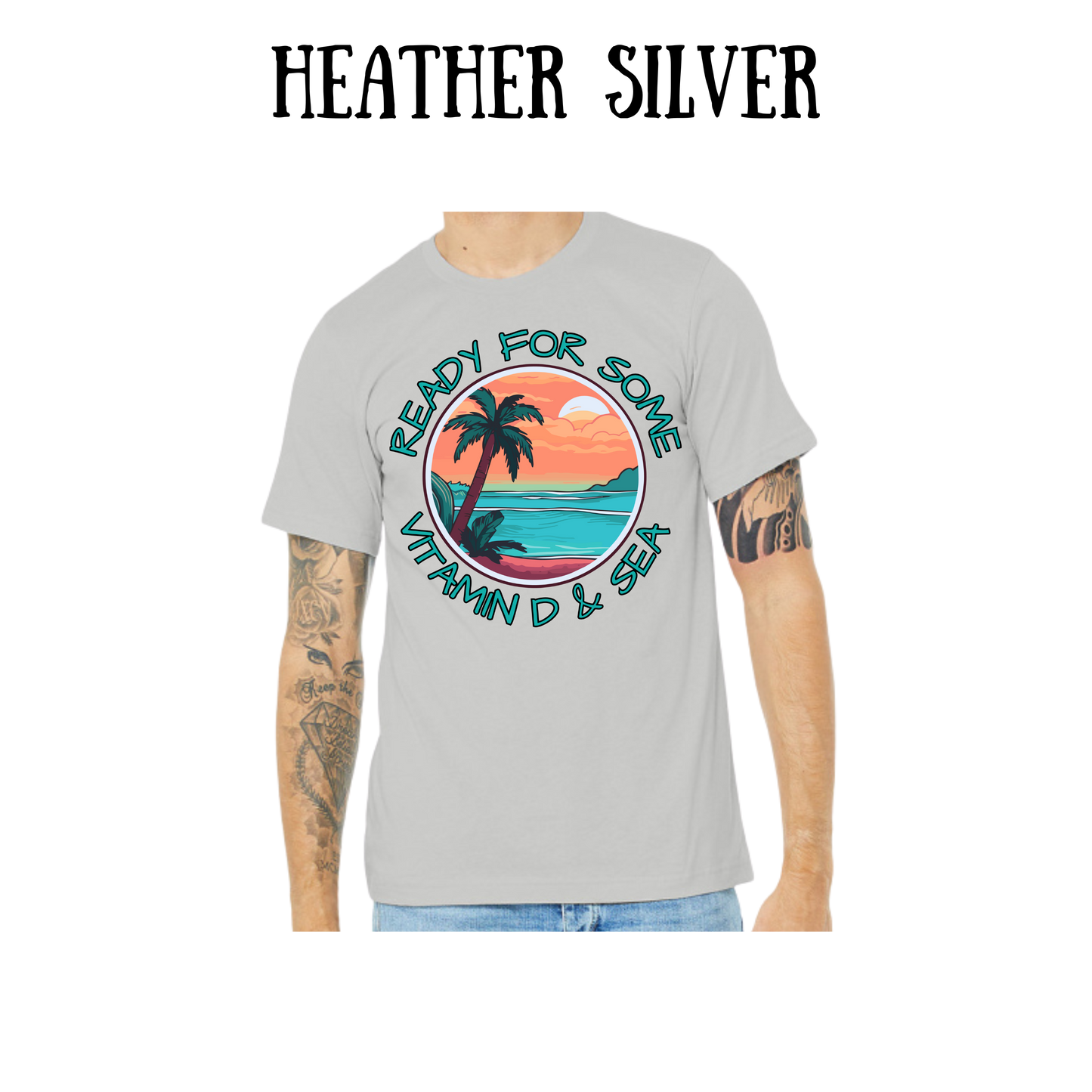 VP - Ready For Some Vitamin D & Sea - Unisex Tee - Pinks, Purples, Neutrals