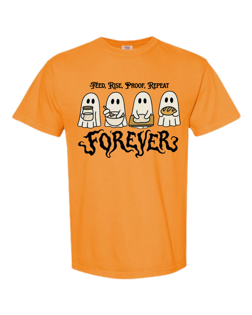 Sourdough Ghosties - Comfort Colors - Heavyweight Unisex Tee - Yellows, Oranges, Reds